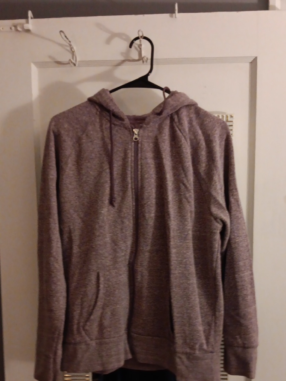 Time and Tru Marled Purple Zip Hoodie